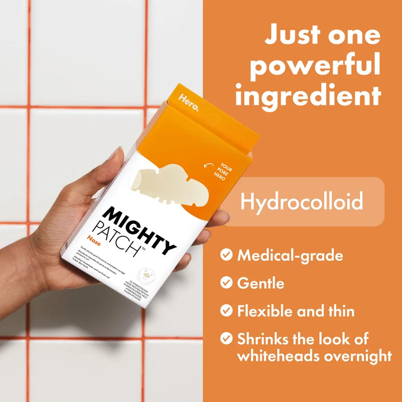 Hero Mighty Patch Nose – Hydrocolloid Nose Patches for Spots & Pores