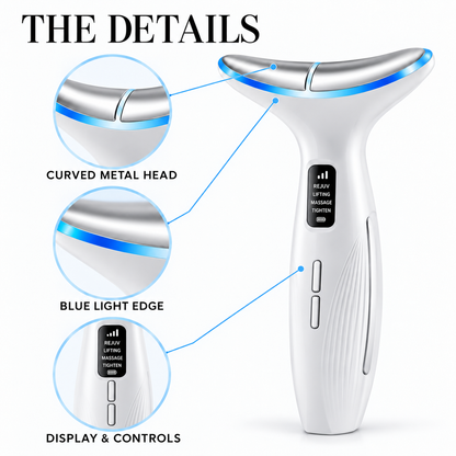 V-Line LED Face & Neck Massager – White