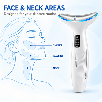 V-Line LED Face & Neck Massager – White